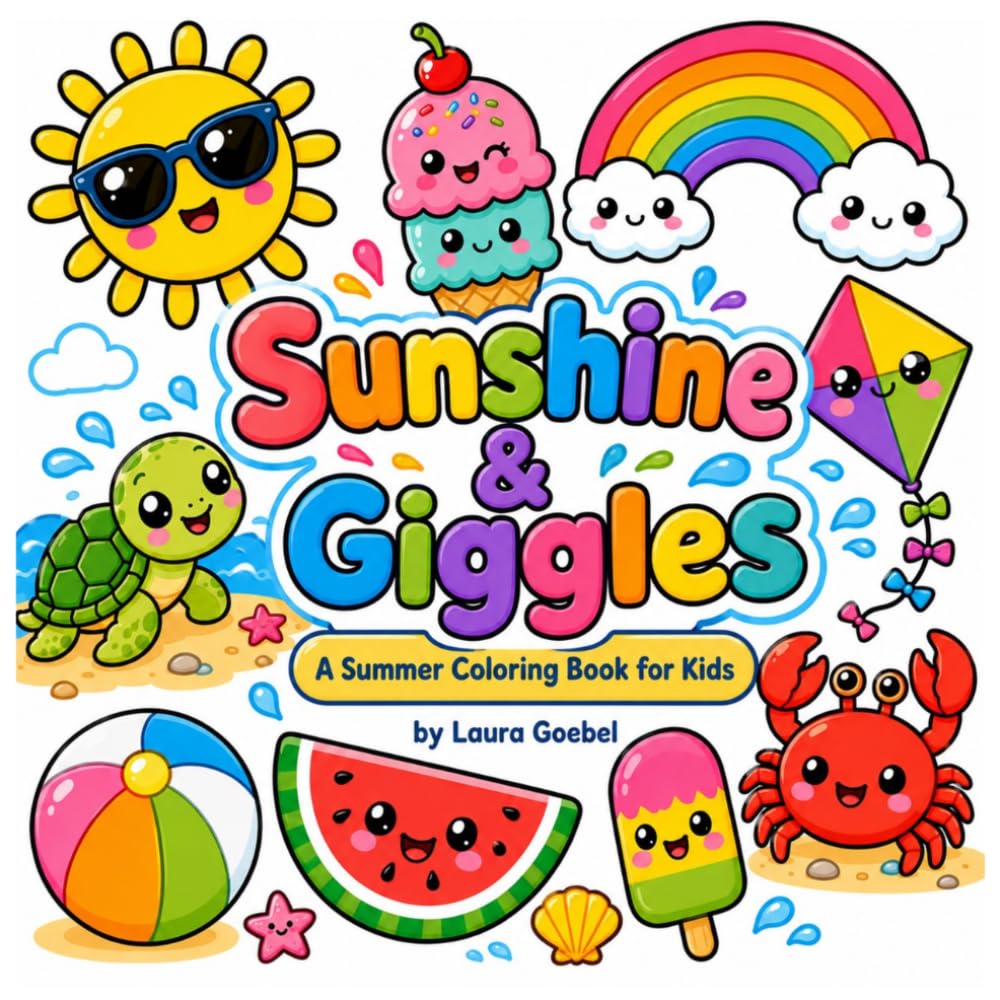 Sunshine & Giggles: A Summer Coloring Book for Kids