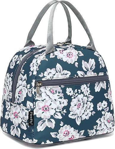 Miniatura 24 de Bolsa de almuerzo aislada FlowFly - Bolsa de asas organizadora para mujeres/hombres, Café