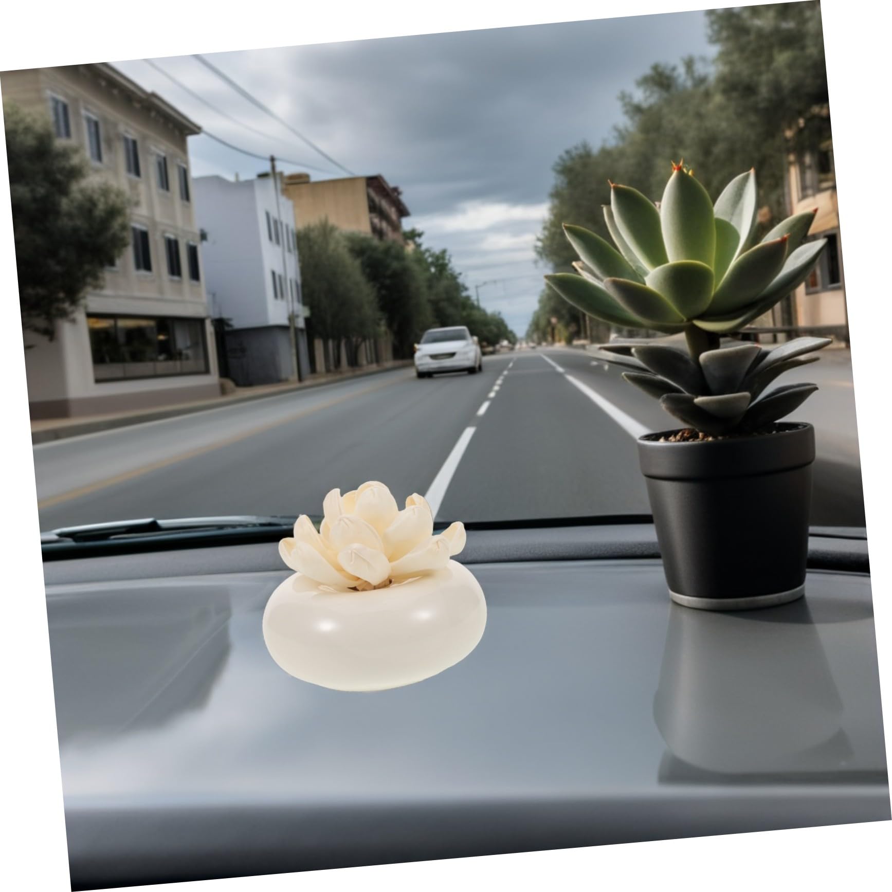 TOYANDONA Diffusore di Oli Essenziali Passivo in Ceramica Bianca, Assorbe L’olio e Rilascia Fragranza Lentamente, per Auto e Casa