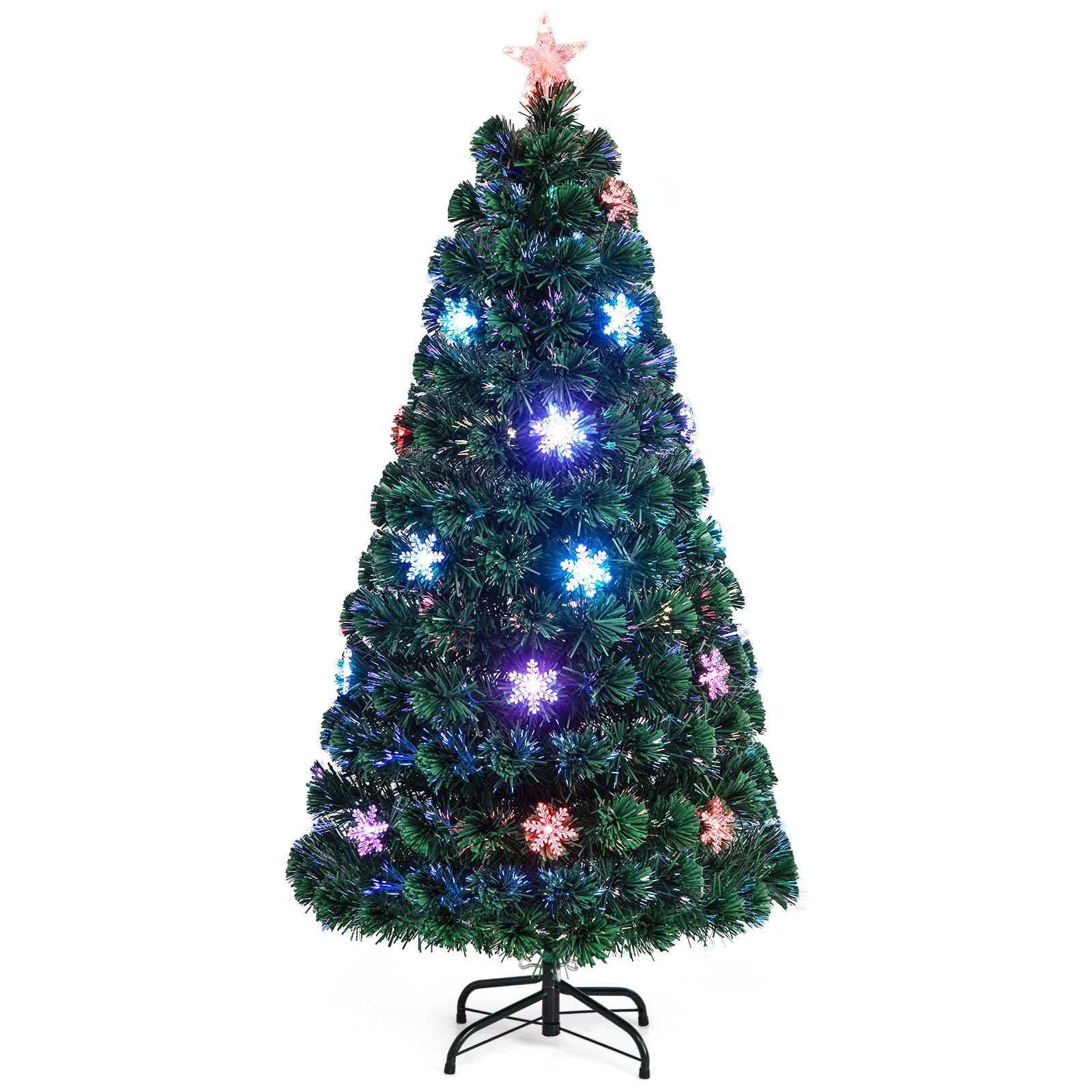 Amazon.com: Goplus 5ft Pre-Lit Fiber Optic Christmas Tree