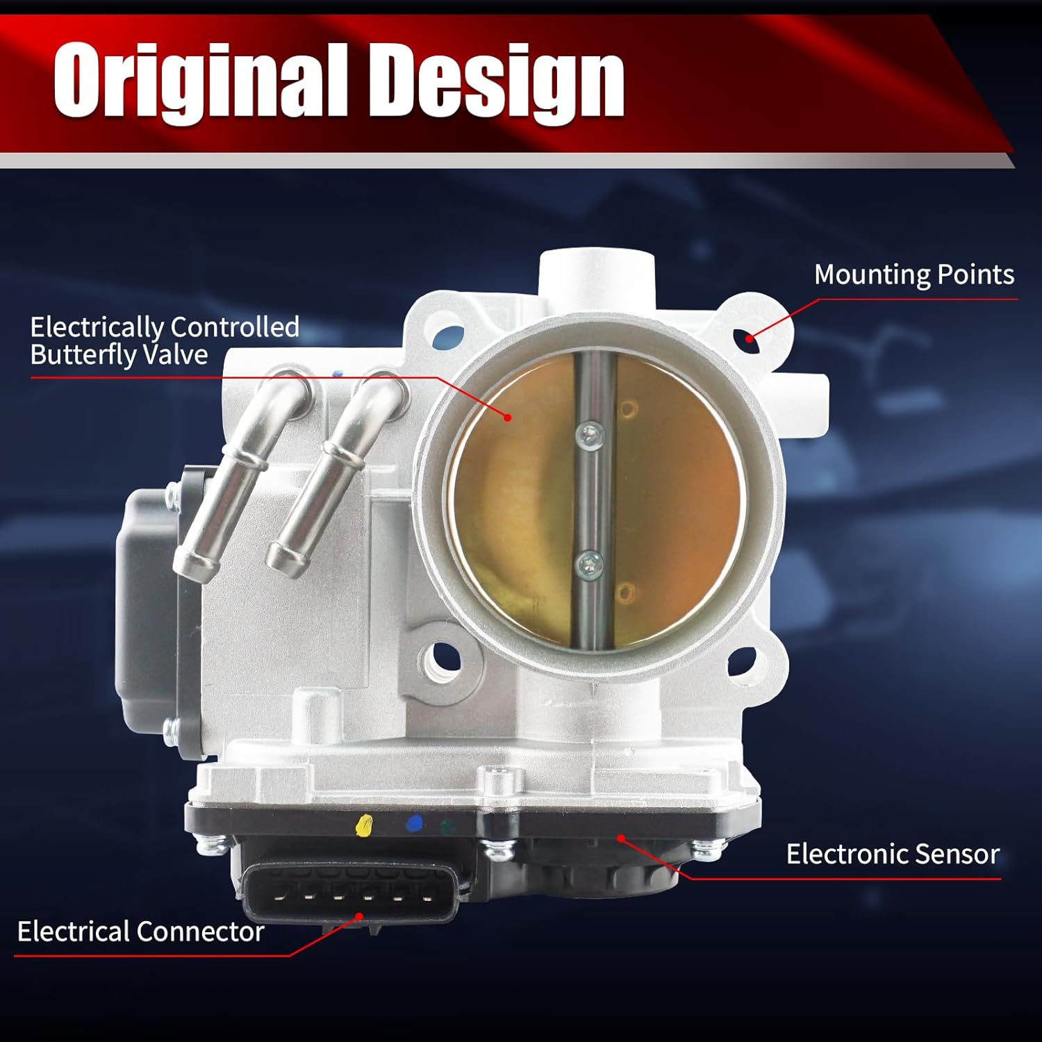 Electronic Throttle Body Assembly TB1301 Compatible with Honda CR-V 2010-2014 Accord 2008-2012 Civic 2012-2015 Acura ILX 2009-2014 TSX 2013-2015 2.4L L4 Replaces 16400R44A01 67-2005 6E-2005