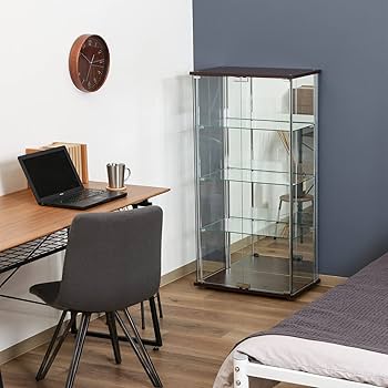 不二貿易　コレクションケース　ブラウン ワイドタイプ　高さ120cm ② Amazon.co.jp: 不二貿易 コレクションケース フィギュアケース 4