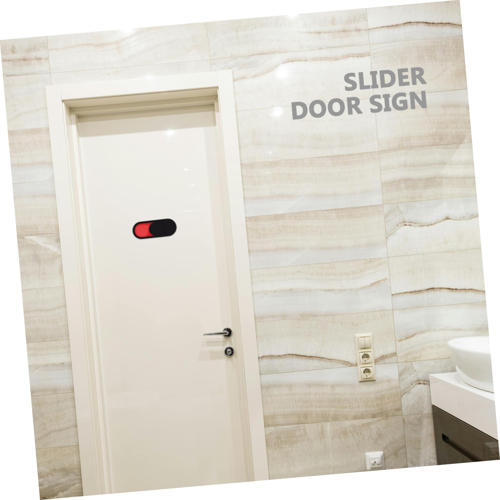 SEWACC 48piezas De Puerta Para Baño Letreros De Estado Ocupado y De Privacidad Para Diseño Negro Sin