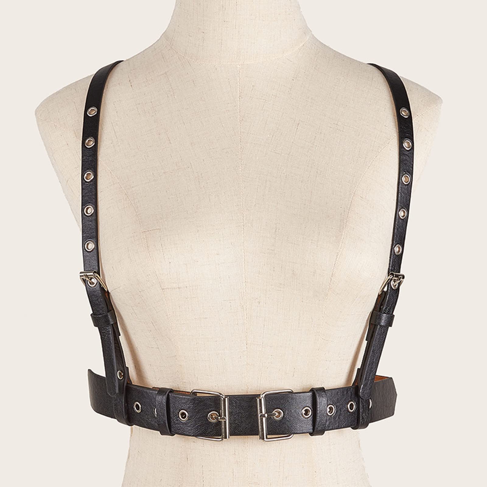 Amazon.co.jp: パンクベルト サスペンダーウエストバンド装飾付き女性