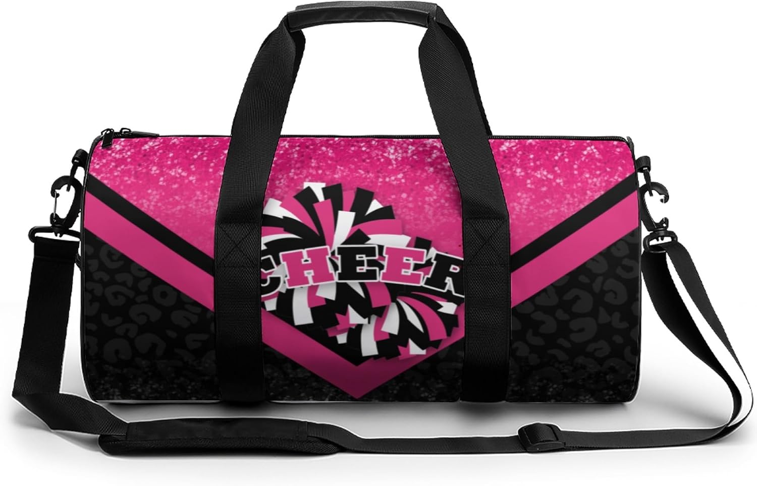Cheer Duffle Bag for Cheerleaders, Cheerleading Gym Bag for Women, Travel Bag Duffel Bag, Carry on Weekender Bag (Rosered&Black)