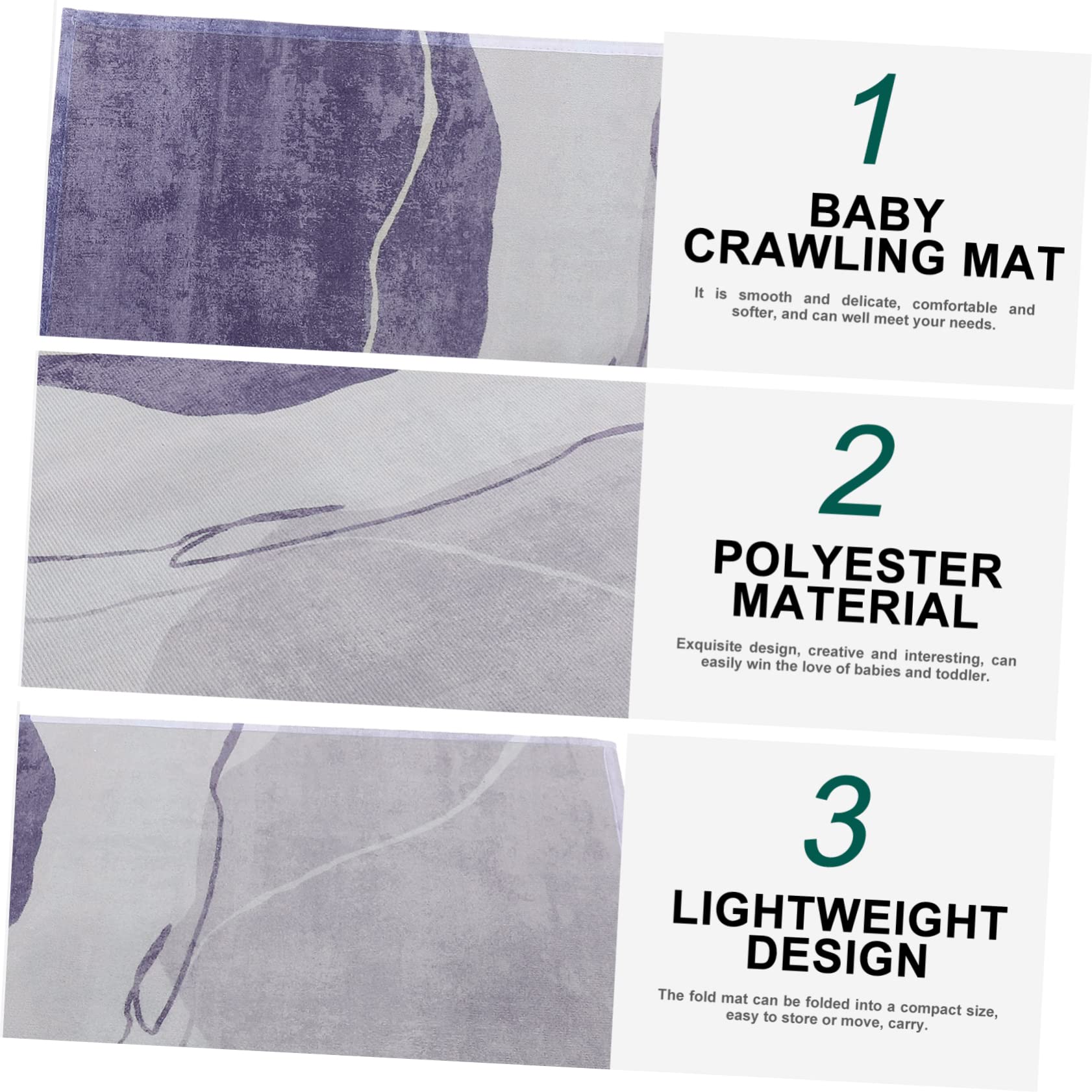 KOMBIUDA Entryway Carpet Crawling Mat Child Play Mat Outdoor Floor Mat Play Pen Hallway Vintage Rug Playpen Pad Mats Front+door+rug Front Door Rug Non-slip Mat Polyester (polyester) Fold