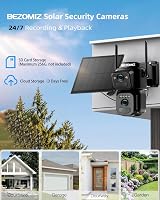 BEZOMIZ 4K WiFi Biztonsági Kamera Kettős Lencse 360° PTZ Éjjellátó Napelem Emberfigyelés 9