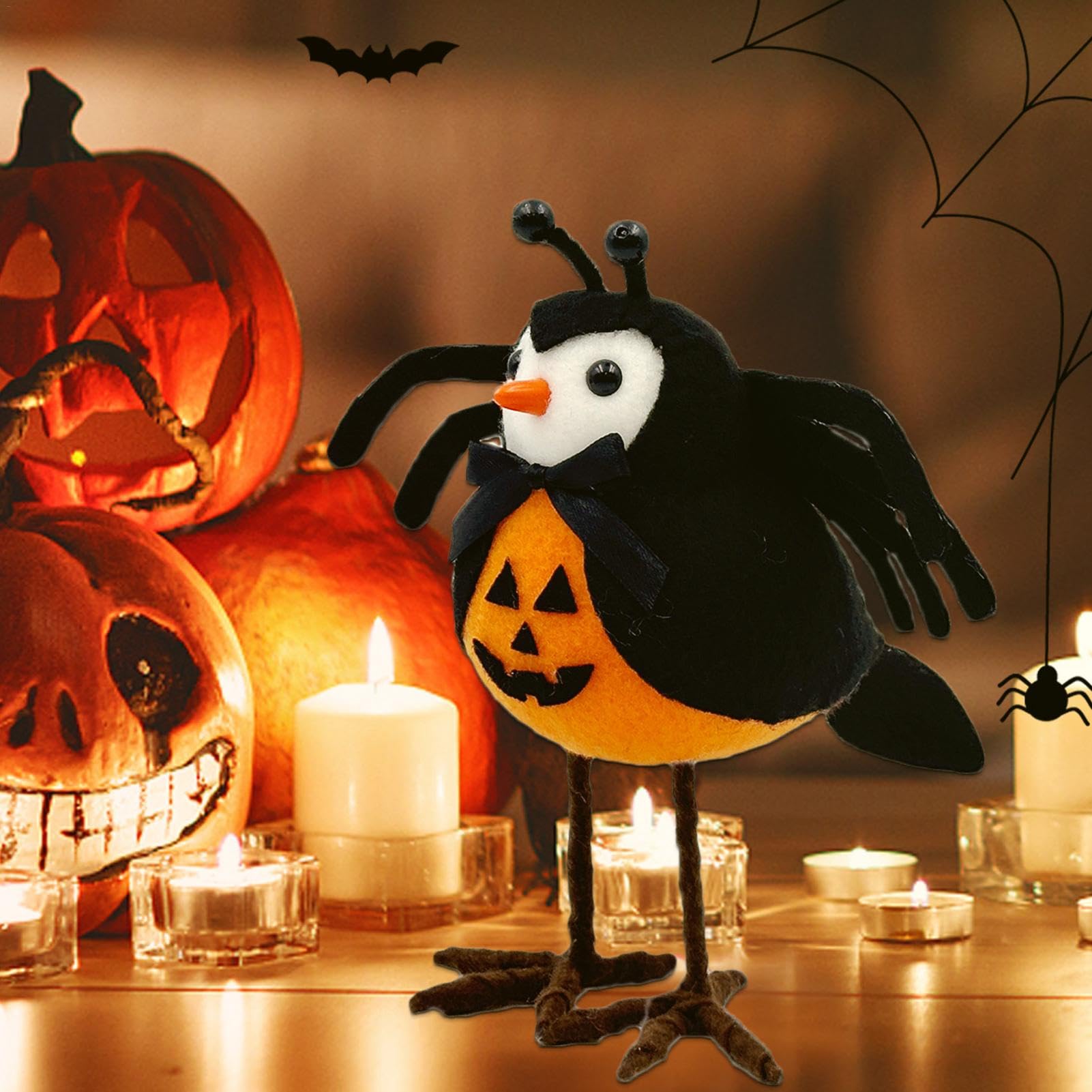 Gruselige Raben-Skelett Statue - Gothic Deko Für Zuhause, Garten & Halloween