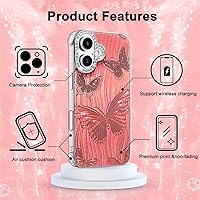 Vista 495 de I-MGAE-IN-AR - Funda diseñada para iPhone 12 y 12 Pro, diseño de mariposa plateada brillante, funda protectora de poliuretano termoplástico, suave