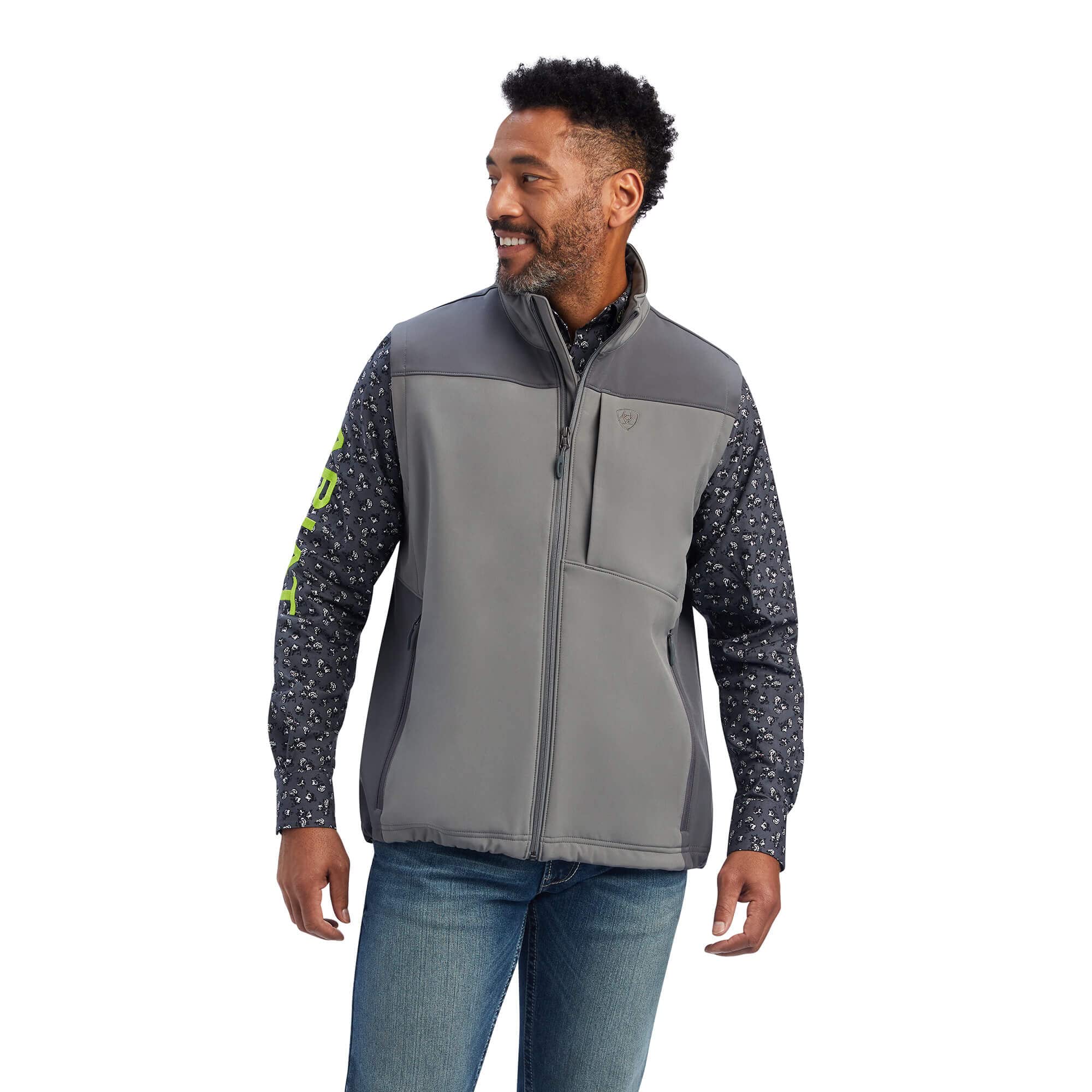 Ariat Male Vernon 2.0 Softshell Vest Jetty Gray X-Large