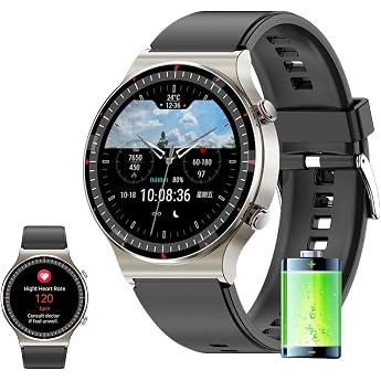MEIION Sandsberg CFDA EKG Blutsauerstoff Herzfrequenz Gesundheits berwachung Smart Watch IP68 wasserdichte f r Android und iOS mit Blutdruckmessung Pulsmesser Schrittz hler und GPS-Funktion