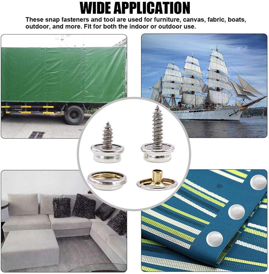 Up To 40% OFF DIYARTS 120-Pieces Stainless Steel Snap Button Kit, Marine Grade Canvas Snap Metal Button Fastener with 2Pcs Setting Tools for Boats Canvas Fabric Furniture 🔥 Cashback up to 70% DIYARTS 120-Pieces Stainless Steel Snap Button Kit, Marine Grade Canvas Snap Metal Button Fastener with 2Pcs Setting Tools for Boats Canvas Fabric Furniture