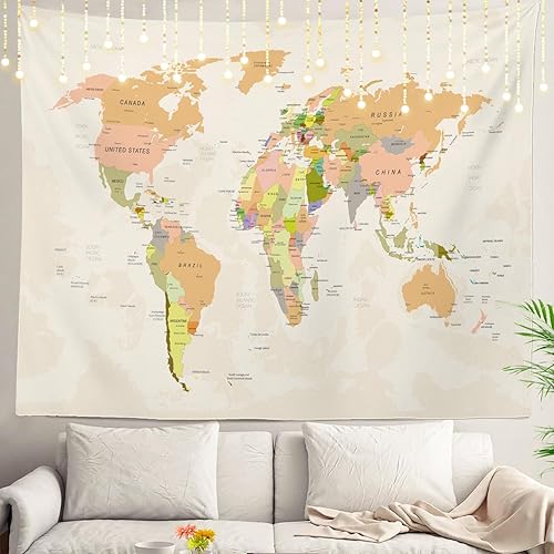 Miniatura 21 de Shrahala Tapiz de pared de acuarela desgastado, elegante pintura para colgar en la pared, tapiz grande decorativo de fibra de poliéster, dobladillo