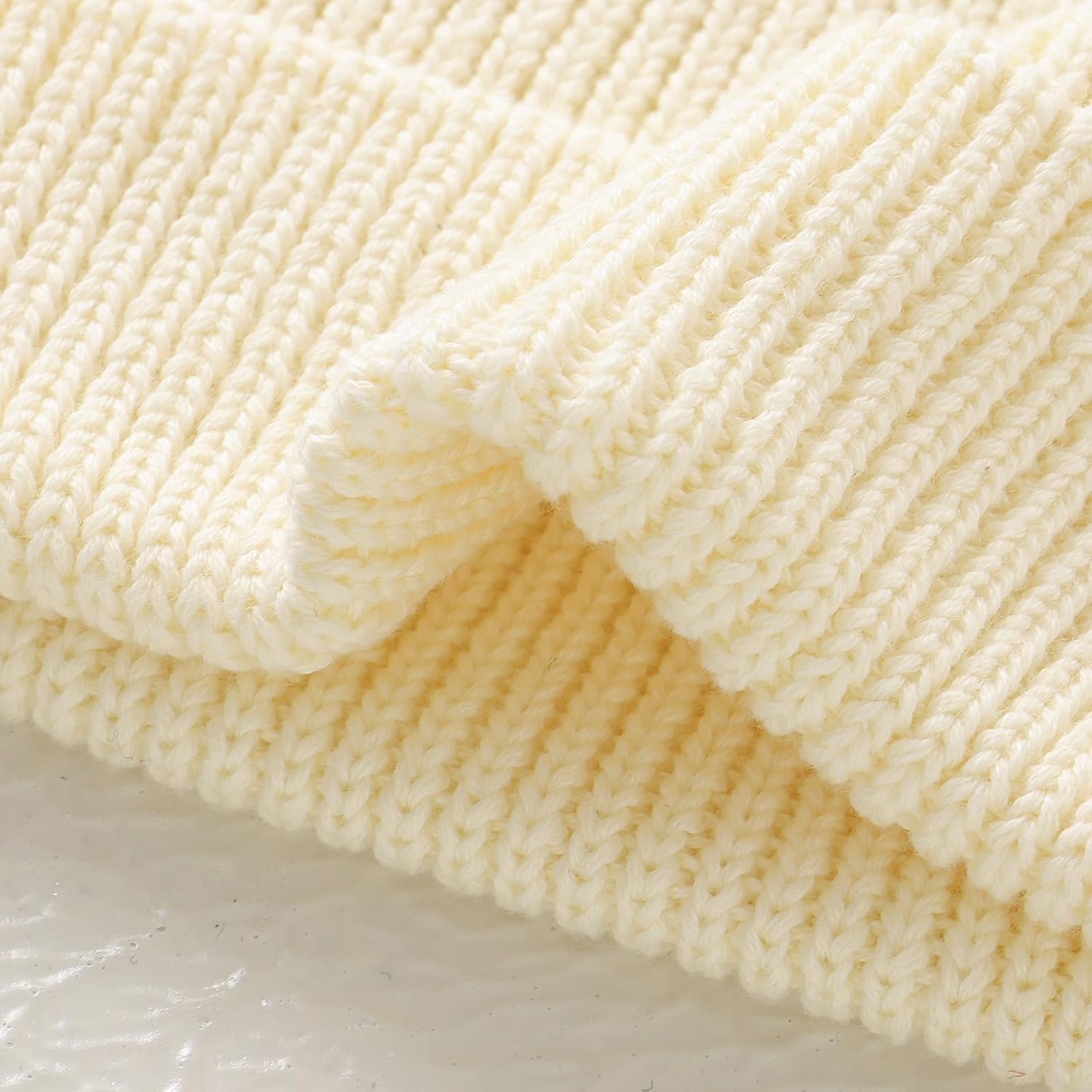 Hadetoto Cotton Baby Beanie Winter Knitted Hat with Bear Ear for Infant Toddler Boys Girls Soft Warm Skull Cap - Image 7