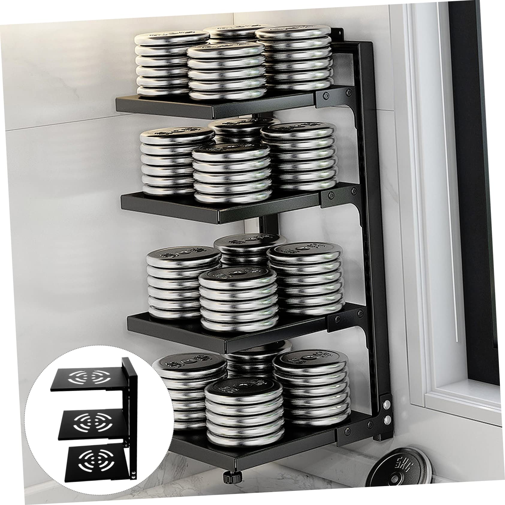 COLLBATH Organizer Per Pentole e Padelle Sottolavello Rastrelliera in Acciaio Al Carbonio Design Scatto Per Spaziatura Multiuso Per Cucina e Bagno Contenitore Ordinato Per Oggetti Da Toelet