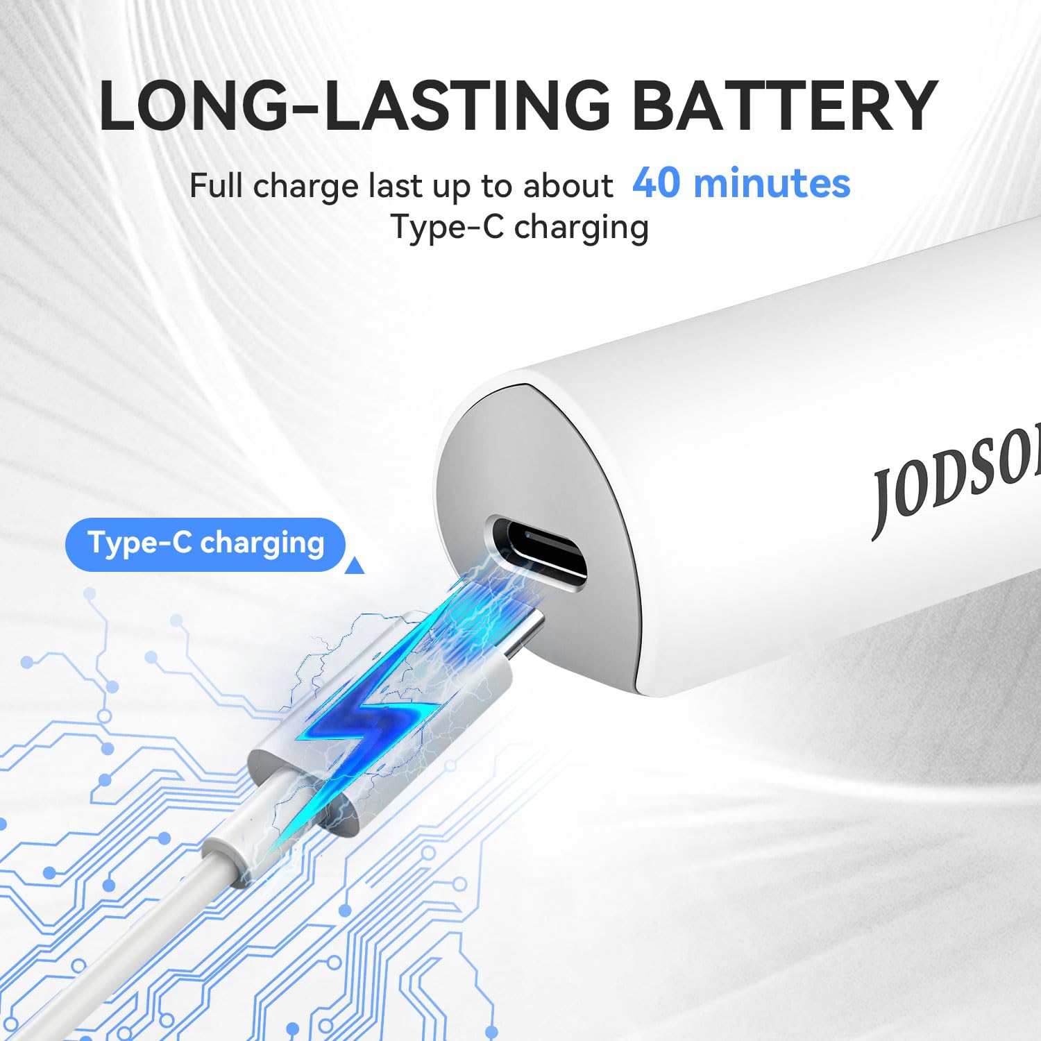 JODSONE Mini Lampada LED Unghie, Lampada portatile a U V con supporto Lampada portatile compatta per unghie ricaricabile USB Asciugatrice per unghie per casa salone di bellezza fai da te, bianco