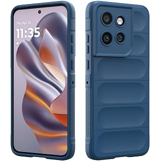 Silicone Case for Motorola Moto Edge 50 Neo 5G, Silky-Soft Touch Cover, Anti-Scratch Phone Case with Microfiber Lining, Shockproof Full Body Protective Case with Camera Protection (Dark Blue) - Amazon product rated Grade A