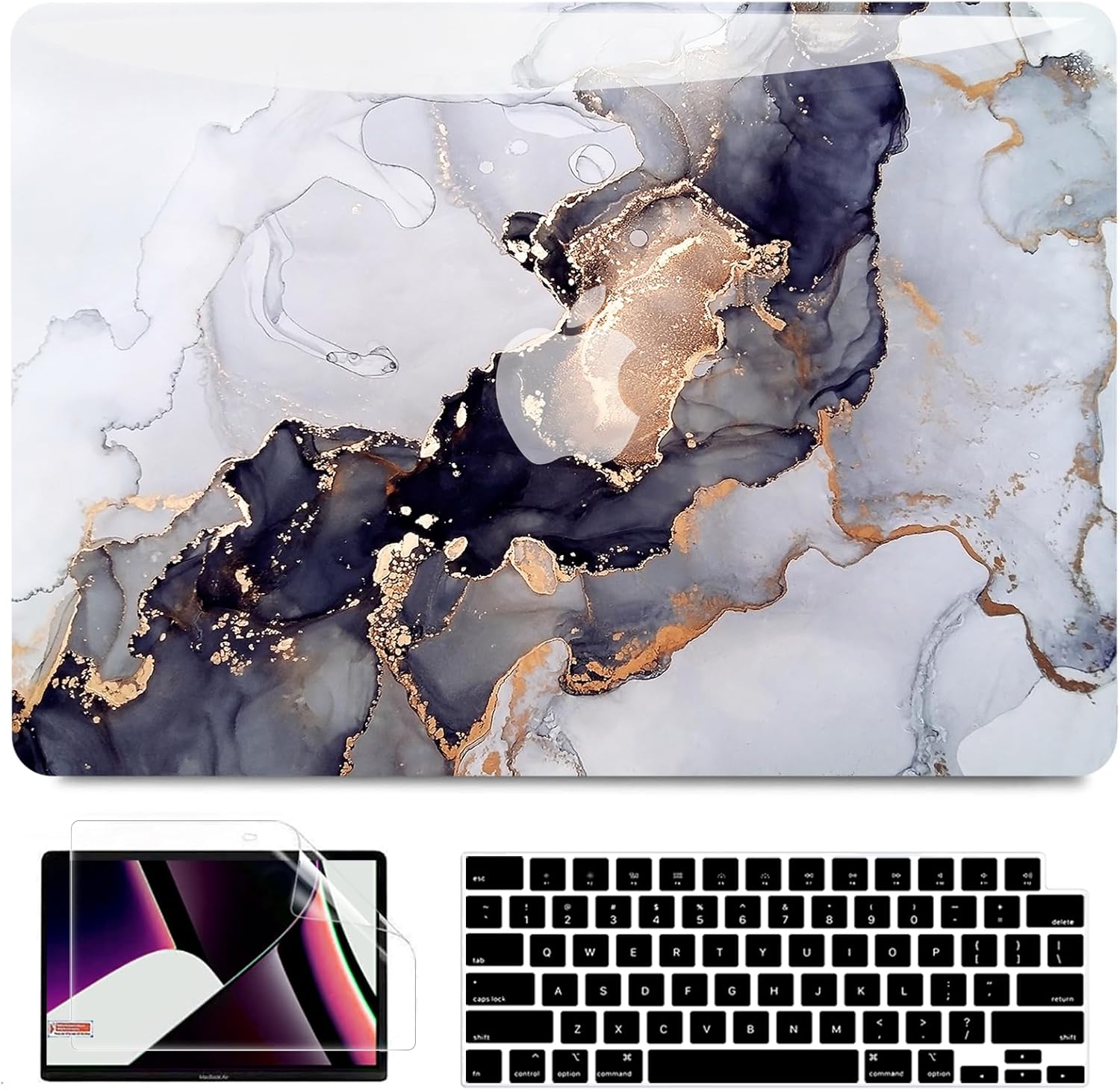 B BELK Compatible with MacBook Pro 14 inch Case M5 2026-2021 M4 M3 M2 M1 A3426 A3427 A3112 A3185 A3401 A2918 A2992 A2779 A2442, Plastic Hard Shell Case+Keyboard Cover+Screen Protector, Blue Marble