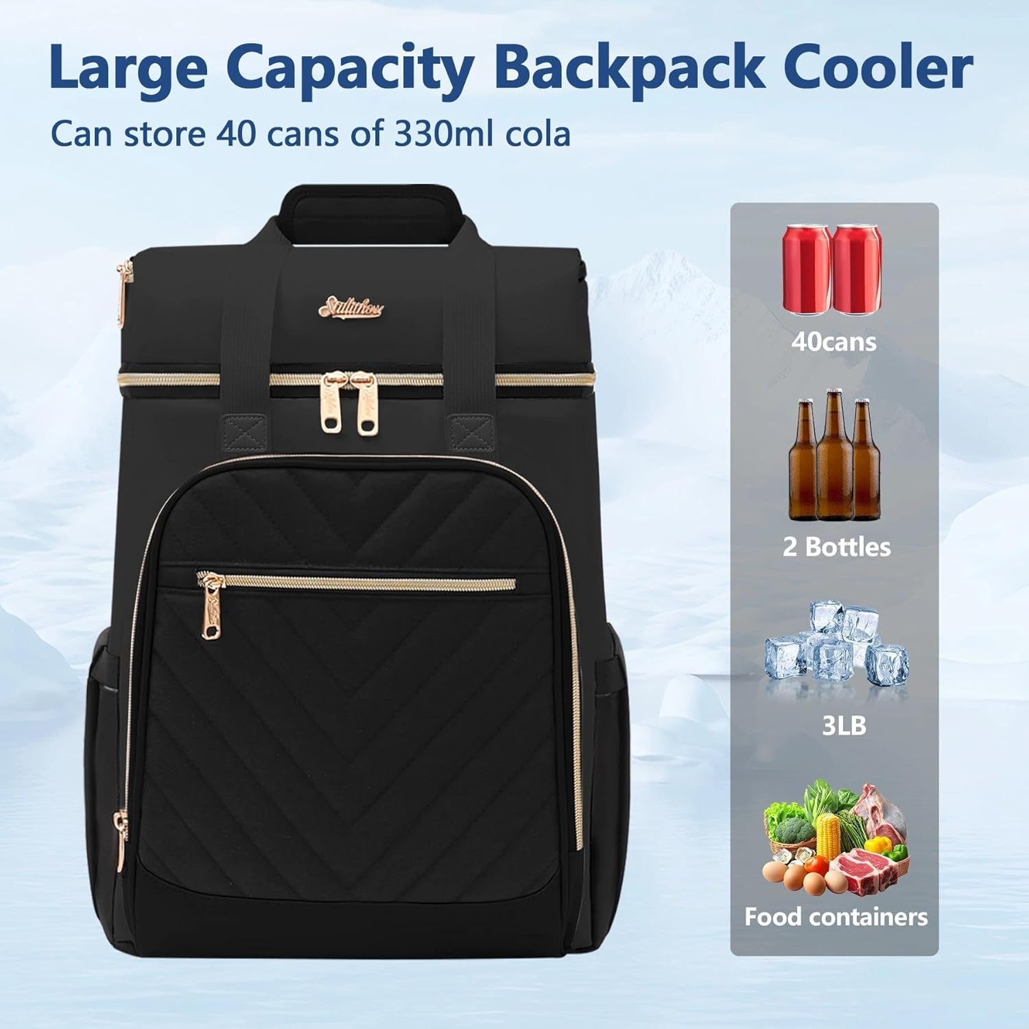 Backpack Coolers Insulated Leak Proof for Women Men, 35 Cans Large Capacity Waterproof Cooler Backpack, Soft Portable Cooler Bag for Beach Travel Camping Picnic Work