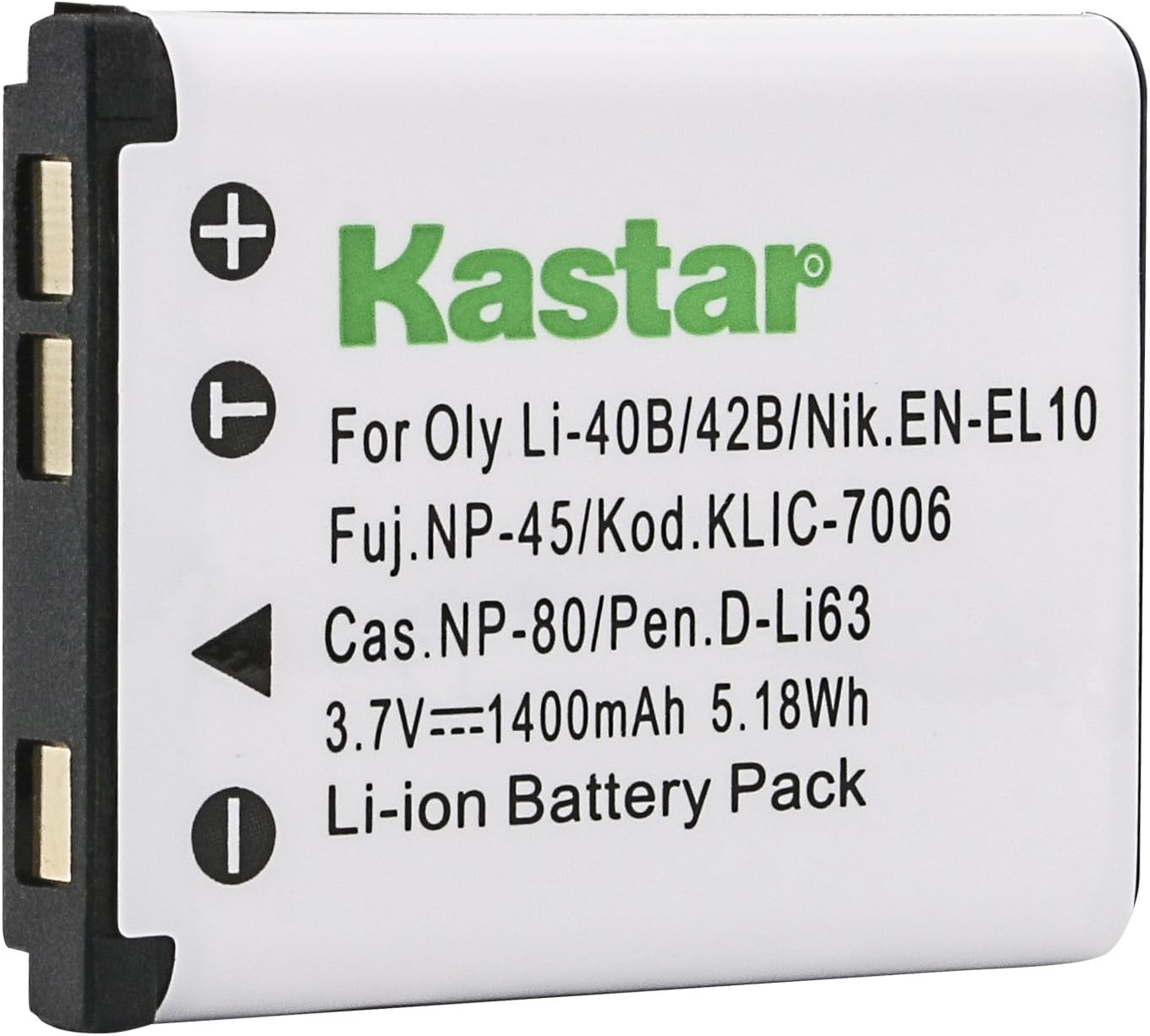 Kastar Battery (1-Pack) for Olympus LI-40B LI-42B LI-40C & Olympus Stylus 1040, 1050W, 1060, 1070, 1200, 7000, 7010, 7020, 7030, 7040, Tough 3000, TG-310, TG-320, VR310, VR320, VR330 Digital Camera