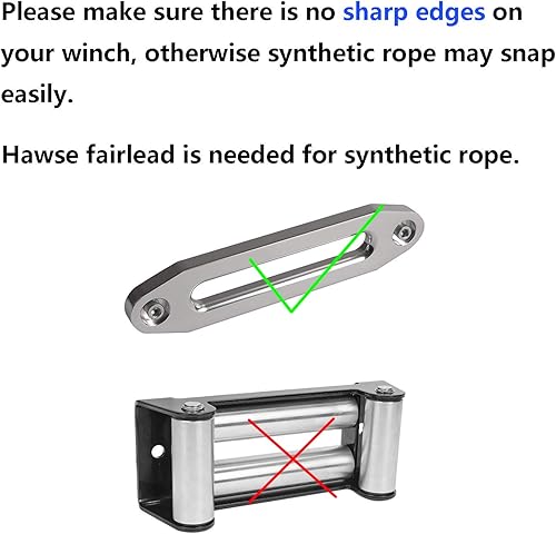 Miniatura 5 de Ucreative - Cuerda de material sintético para cabrestante 14 x 50 7700LBs línea de cabrestante con funda para cuatrimoto ATV y vehículos deportivos