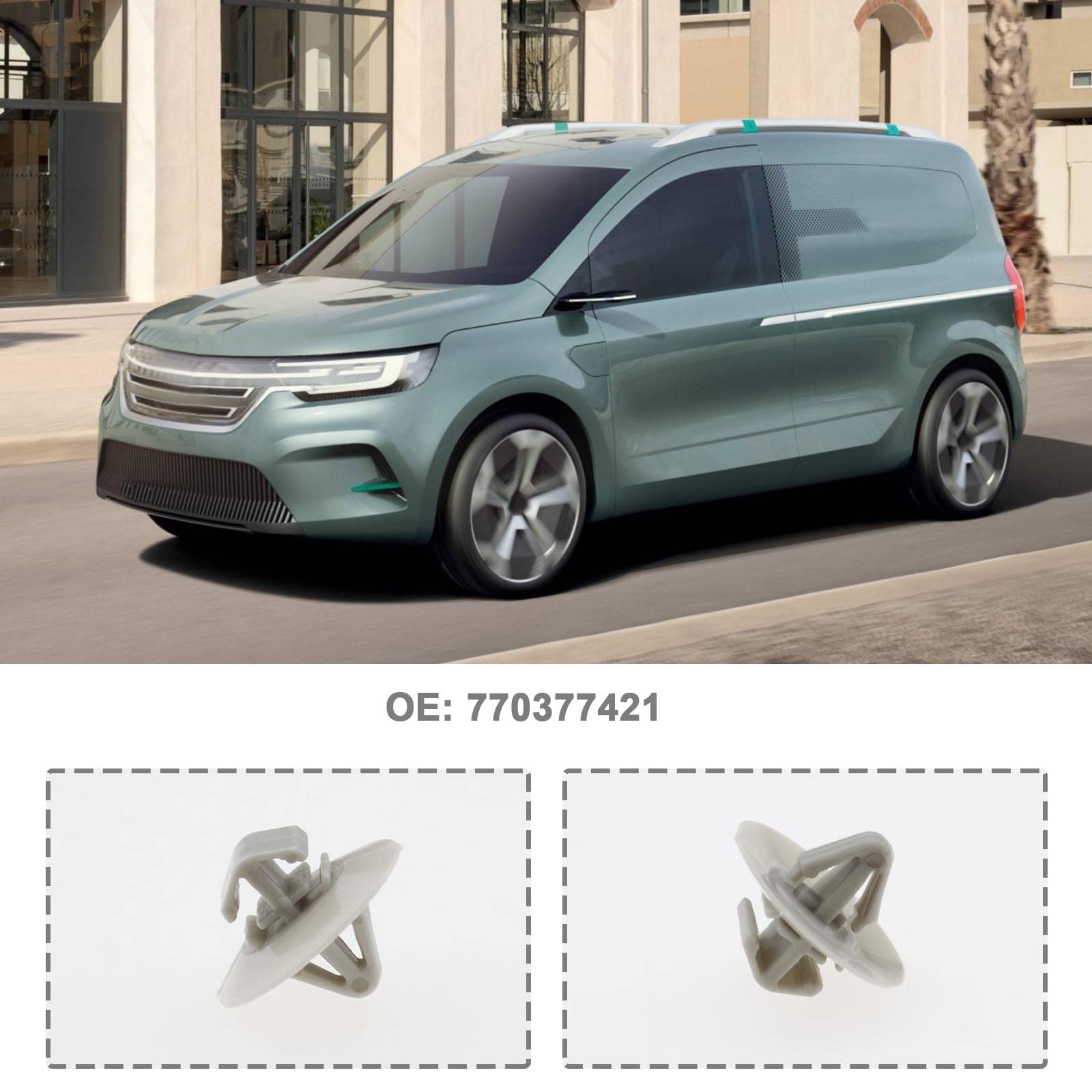 Lot De 50 Clips De Garniture Externes 770377421 500326896 - Compatible Nissan Primastar Vauxhall Vivaro Renault