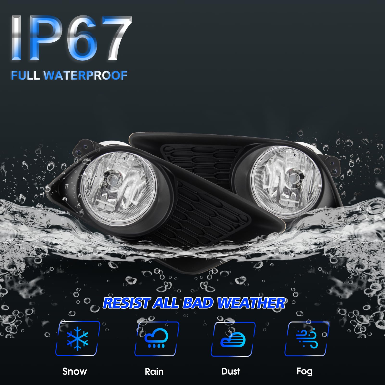 2012 dodge charger srt8 fog lights Front Bumper Fog Light Driving Lamps For Dodge Charger SRT-8 2012 2013 2014  2015 main image 1