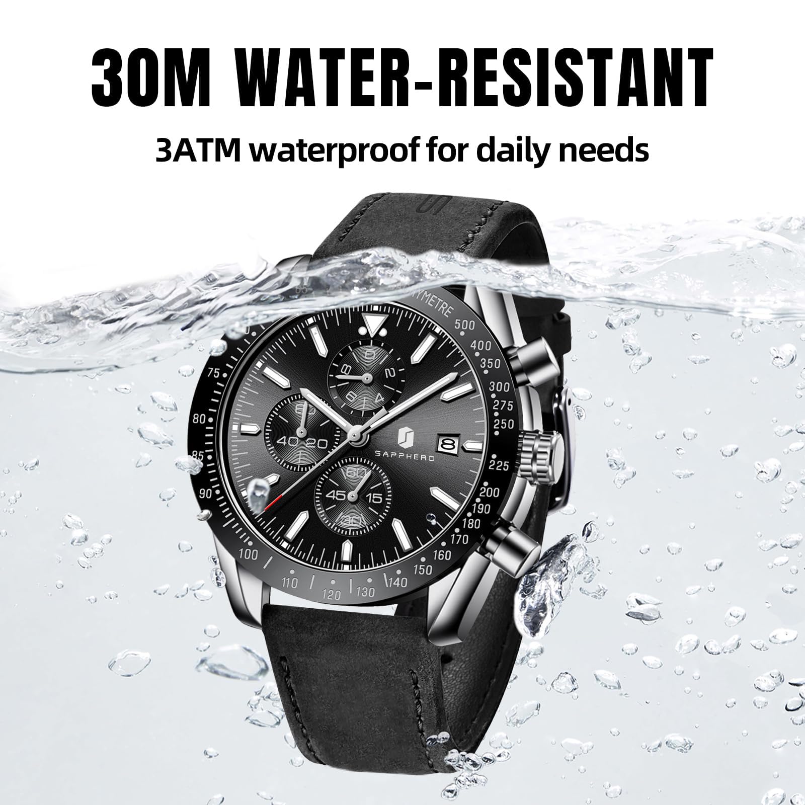 BENYAR Relojes Hombre Analógico Cronografo Impermeable Luminoso Fecha Reloj Pulsera Hombre Negocios Casual Relojes Elegante Regalo para Hombre