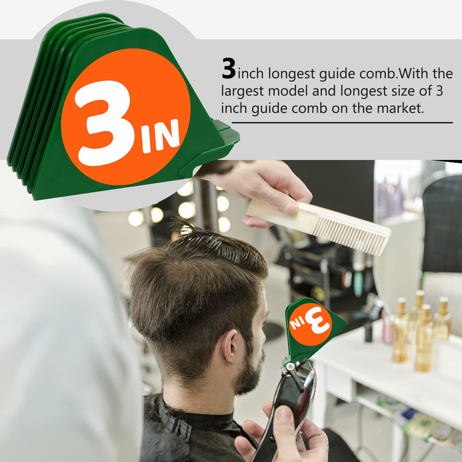 Mega Hair Clipper Guards 8-Piece Set for Full-Size Hair Clippers