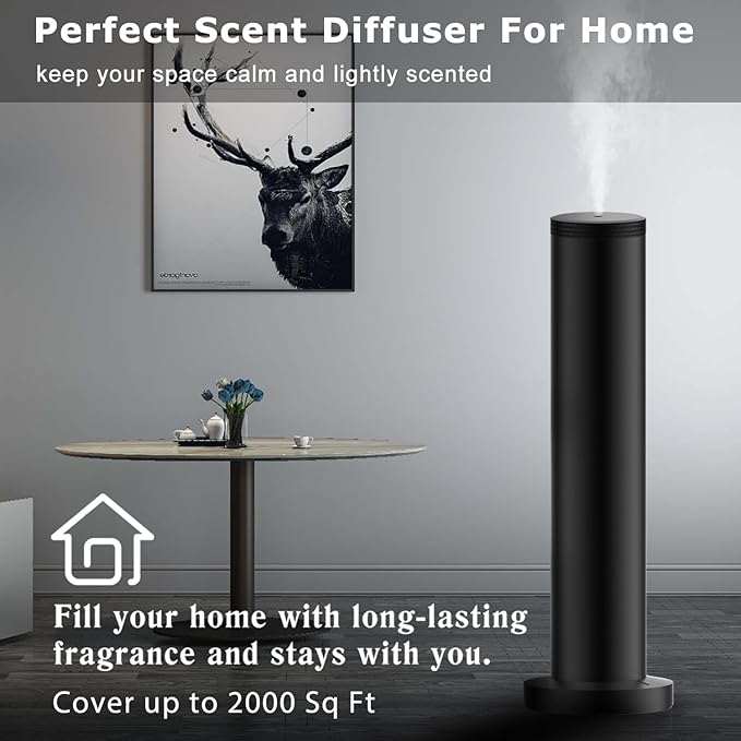 Difusor de Aromas Recargable Inalámbrico Bluetooth ASCENTYER Negro miniatura 8