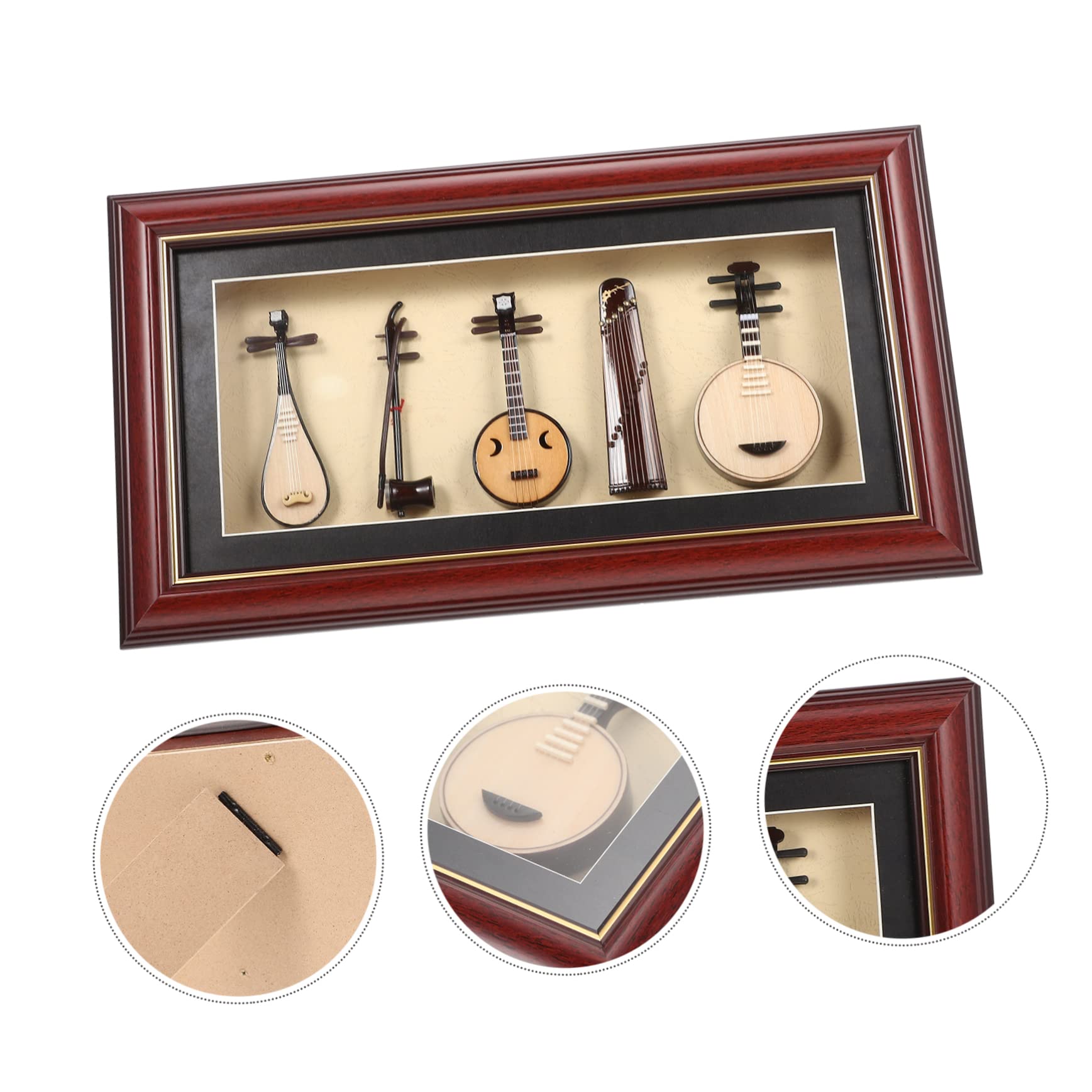 PRETYZOOM Set Miniatura di Strumenti Musicali Etnici B, 5 Pezzi | Decorazione Realistica da Tavolo, Hotel e Arredi Interni, Legno Plastica Pvc, Atmosfera Artistica