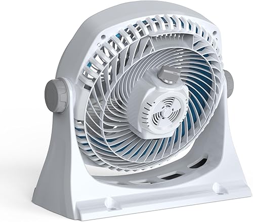 Miniatura 13 de NewAir Potente ventilador portátil de circulación de aire de 12 pulgadas en blanco  Montaje en pared, pivote de 360, hasta 40 pies de alto flujo de