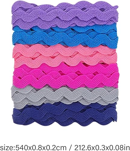 Miniatura 5 de NOLITOY Rick Rack - Cinta de encaje para coser ropa de bricolaje, envoltura de vestidos, decoración de fiesta de boda (estilo 3 y 4, 6 yardas)