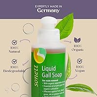 Vista 2 de Sonett - Removedor de manchas líquido orgánico para ropa, detergente concentrado para limpieza profunda, ayuda a eliminar tinta, sangre, grasa