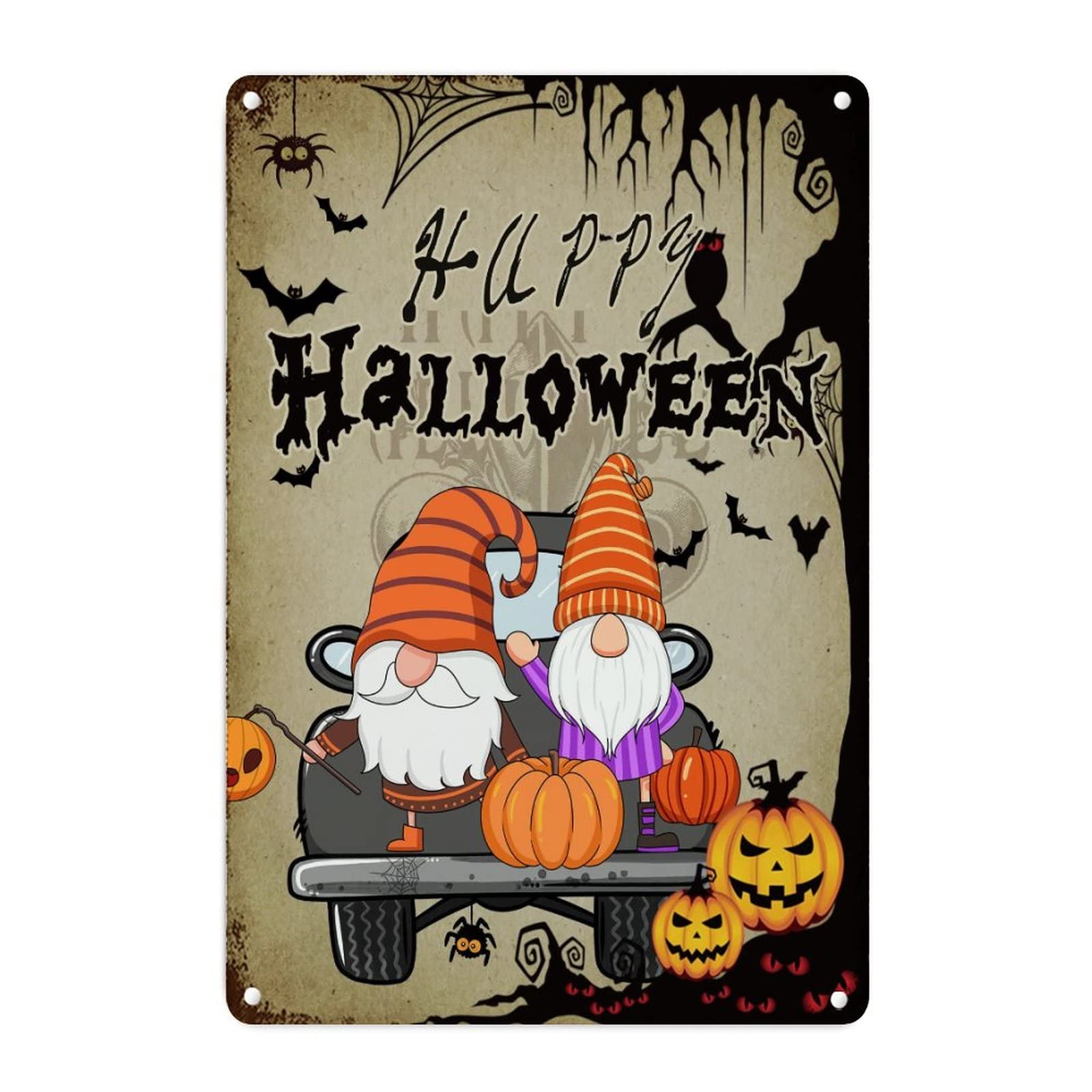 Panneau métal Halloween robuste pour remplacer les décorations jetables et fragiles