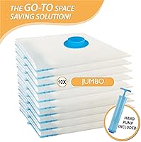 Vista 4 de 10 Bolsas Jumbo de Almacenamiento al Vacío, Bolsas Ahorradoras de Espacio, Bolsas de Almacenamiento de Compresión para Edredones y Mantas, Bolsas