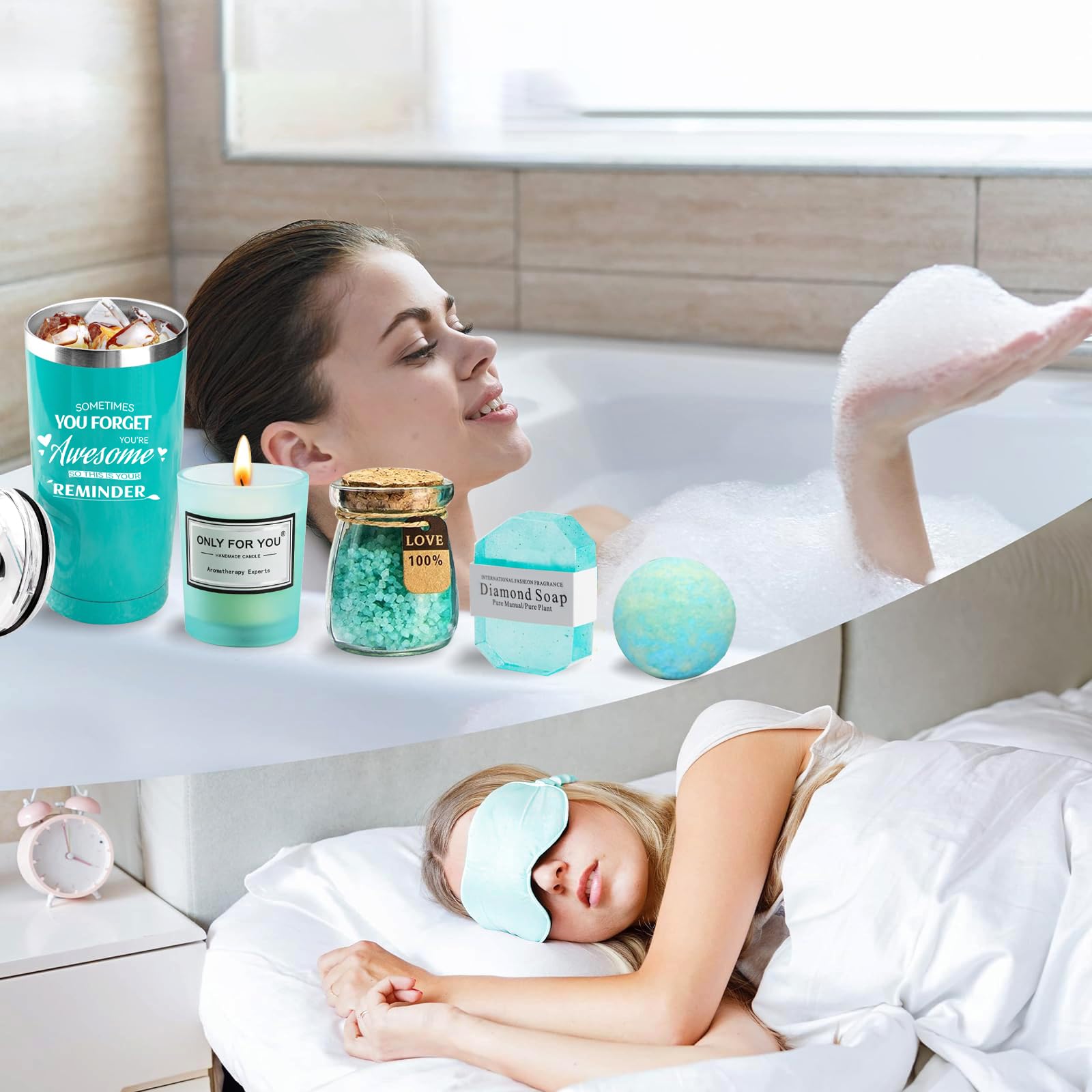 TwoduYoo Verjaardagscadeau voor vrouwen, 50 ml, gepersonaliseerde drinkbeker voor mama, vriendin, oma, dochter, ontspanning, wellnesscadeau, 18, 21, 30, 40, 50, 60 damescadeau, groen