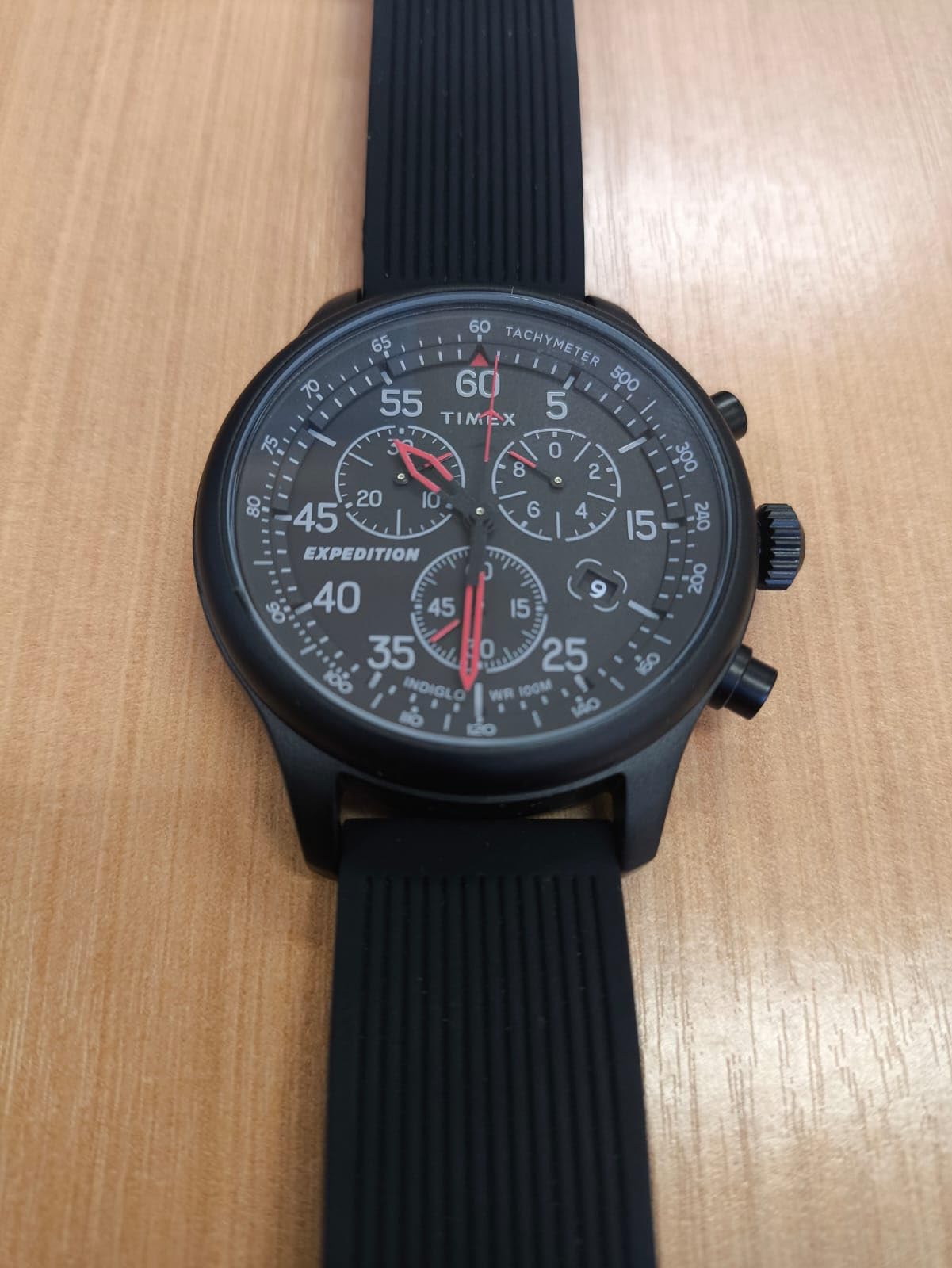 Timex Relógio masculino Expedition Field Chrono de 43 mm – pulseira marrom, mostrador preto, caixa prateada Timex Relógio masculino Expedition Field Chrono de 43 mm – pulseira marrom, mostrador preto, caixa prateada
