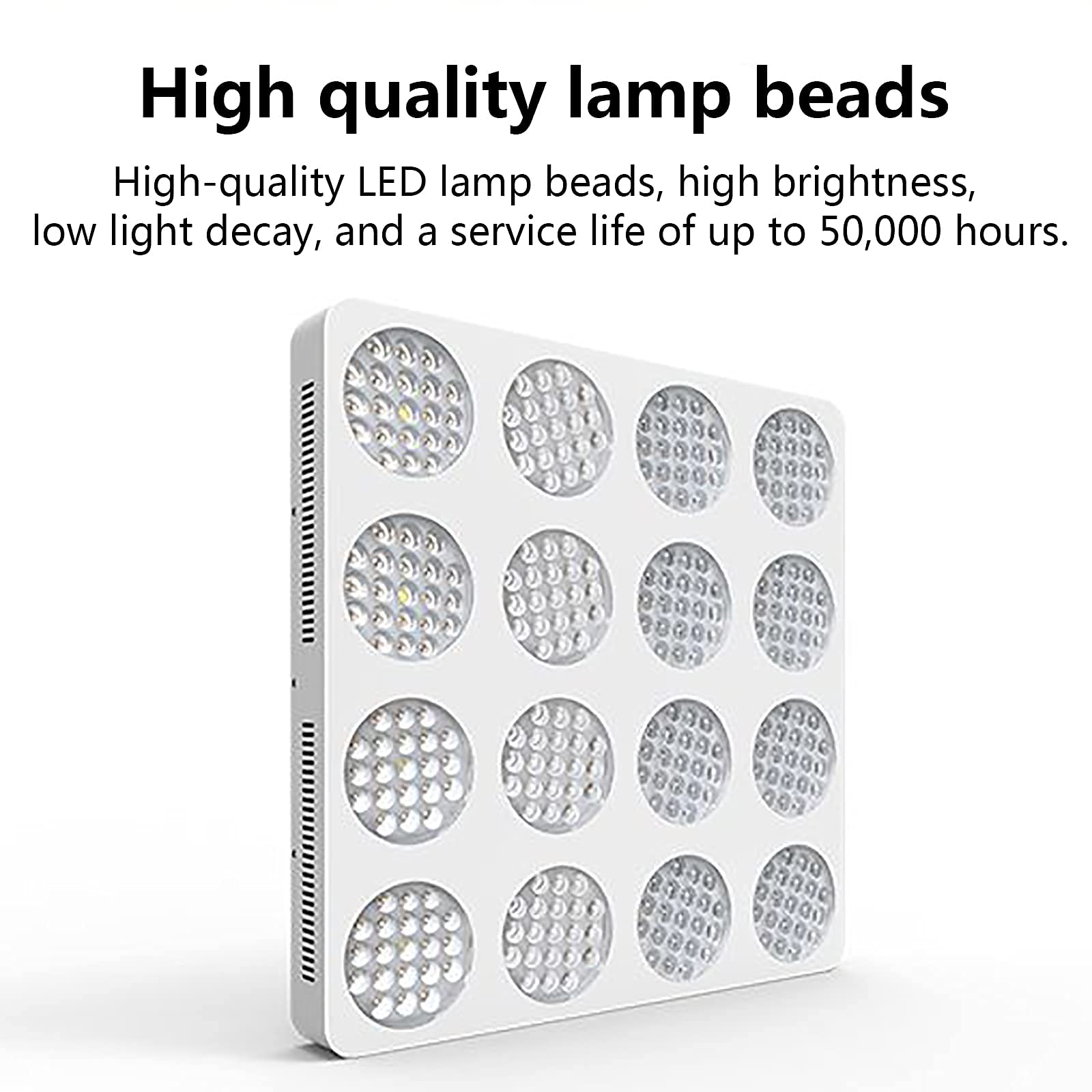 élèvent des lumières à l'intérieur Grow Light 480W LED Plant Light ，Lampe de Croissance à Spectre Complet et Ventilateurs puissants，Lampe de Croissance pour Plantes d'intérieur Semis de légu