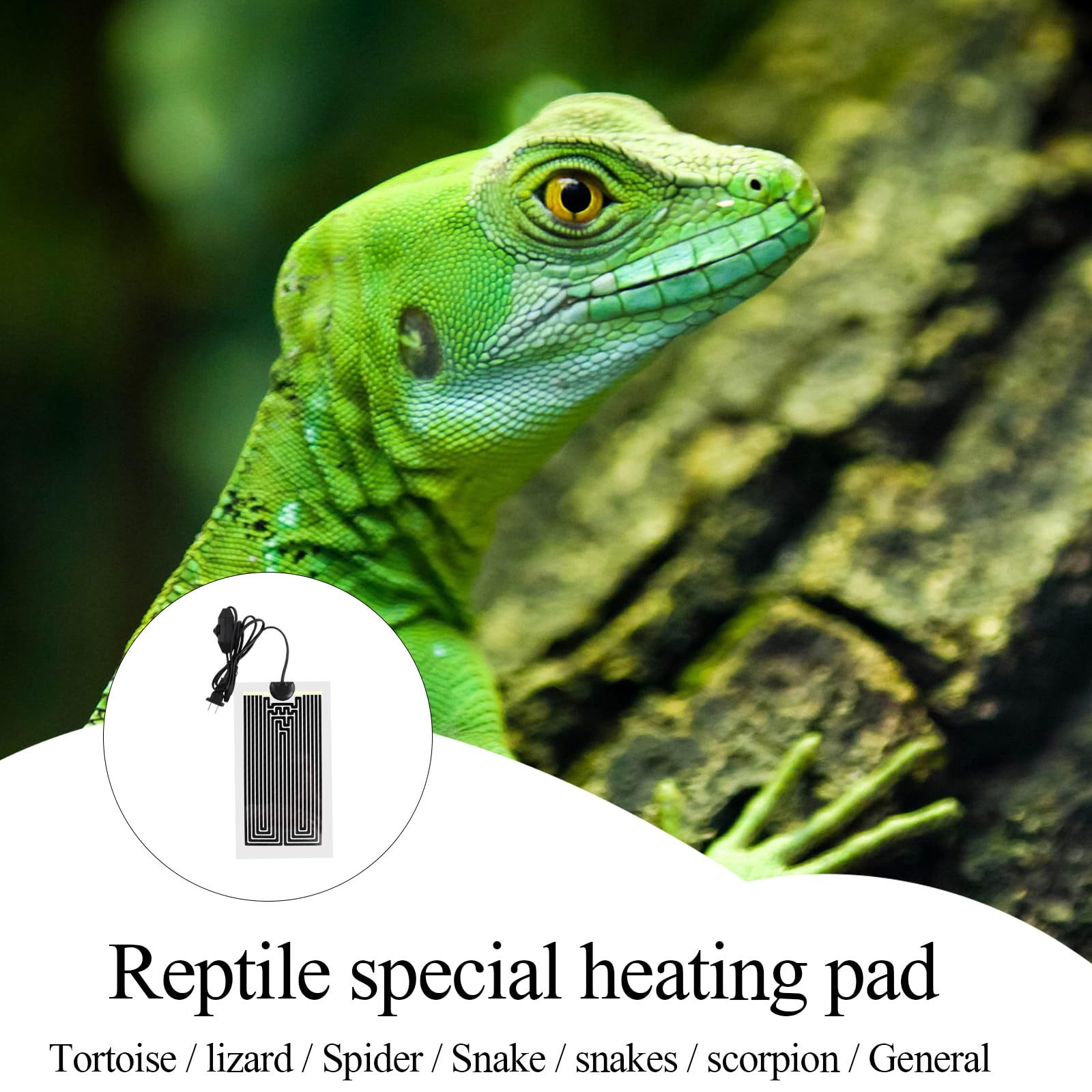 Tappetino Riscaldante Per Rettili 7W - 3 Pezzi Regolabile Per Terrario, Serpenti E Ragni - Foto 2