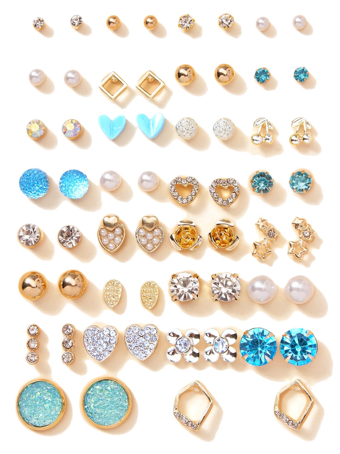 Shining Diva Fashion 30 Pairs Earrings Combo Set Latest Stylish Crystal Pearl Earrings for Women and Girls (14775er) (B0C5VNRNMB) Amazon Price History, Amazon Price Tracker