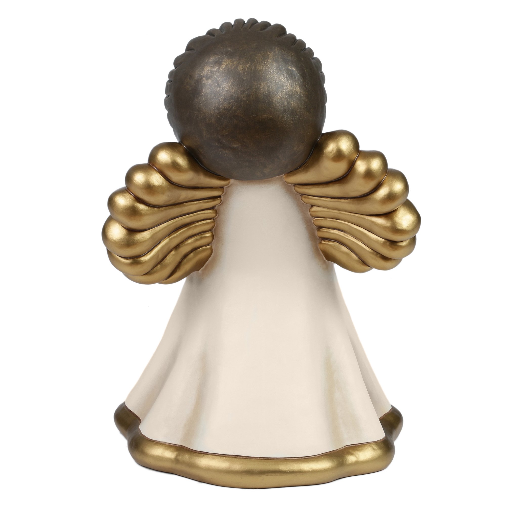 THUN, Iconico Angelo Valerie in Ceramica Decorata a Mano con Candela, Versione Maxi, Simbolo di Protezione e Amore, 52 cm h