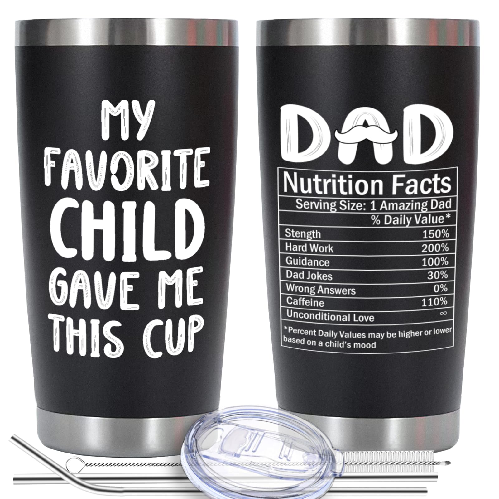 EchoMaven Dad Gifts from Daughter Son, Prefect Persent for Father's Day, Birthday, Christmas, Ideas Gifts for Dad, My Favorite Child Gave Me This Cup