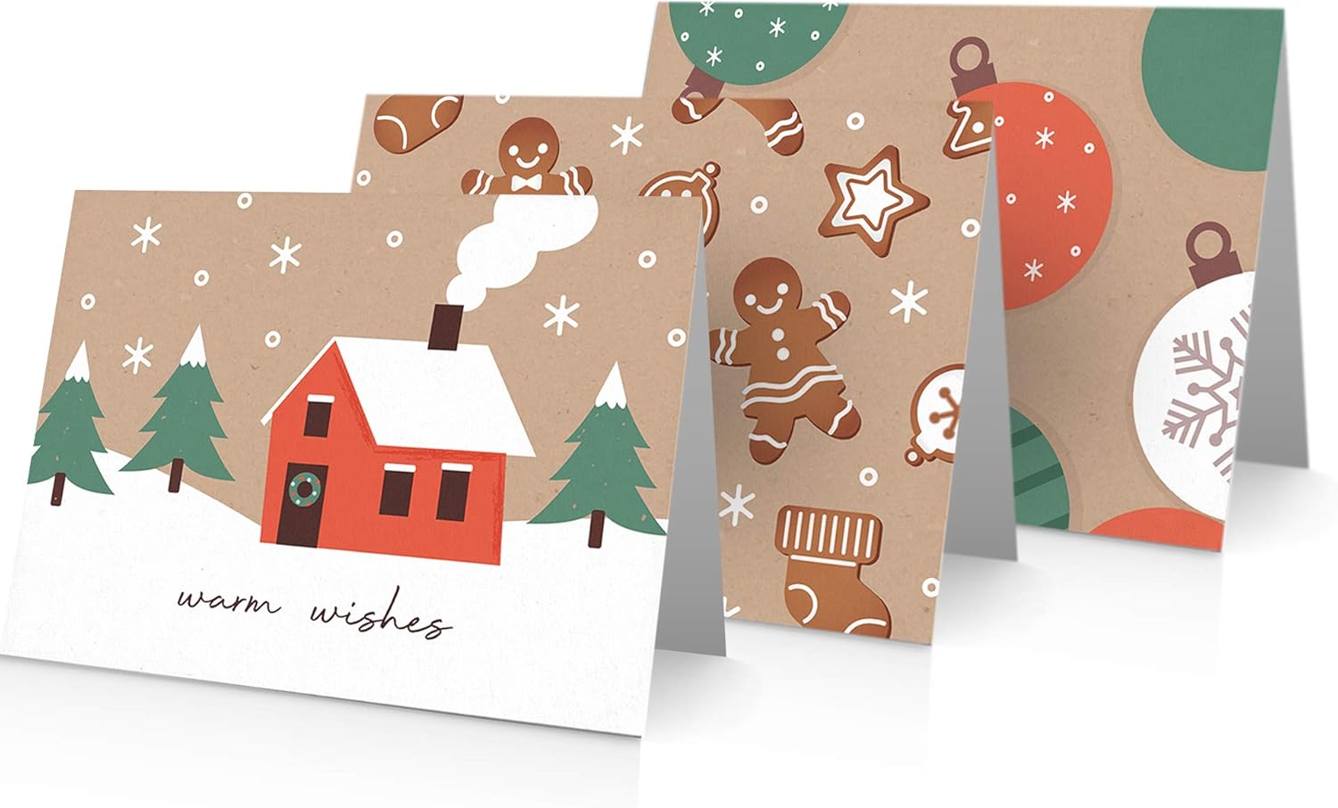 Warm Wishes Holiday Cards (24 Foldover Cards and Envelopes)