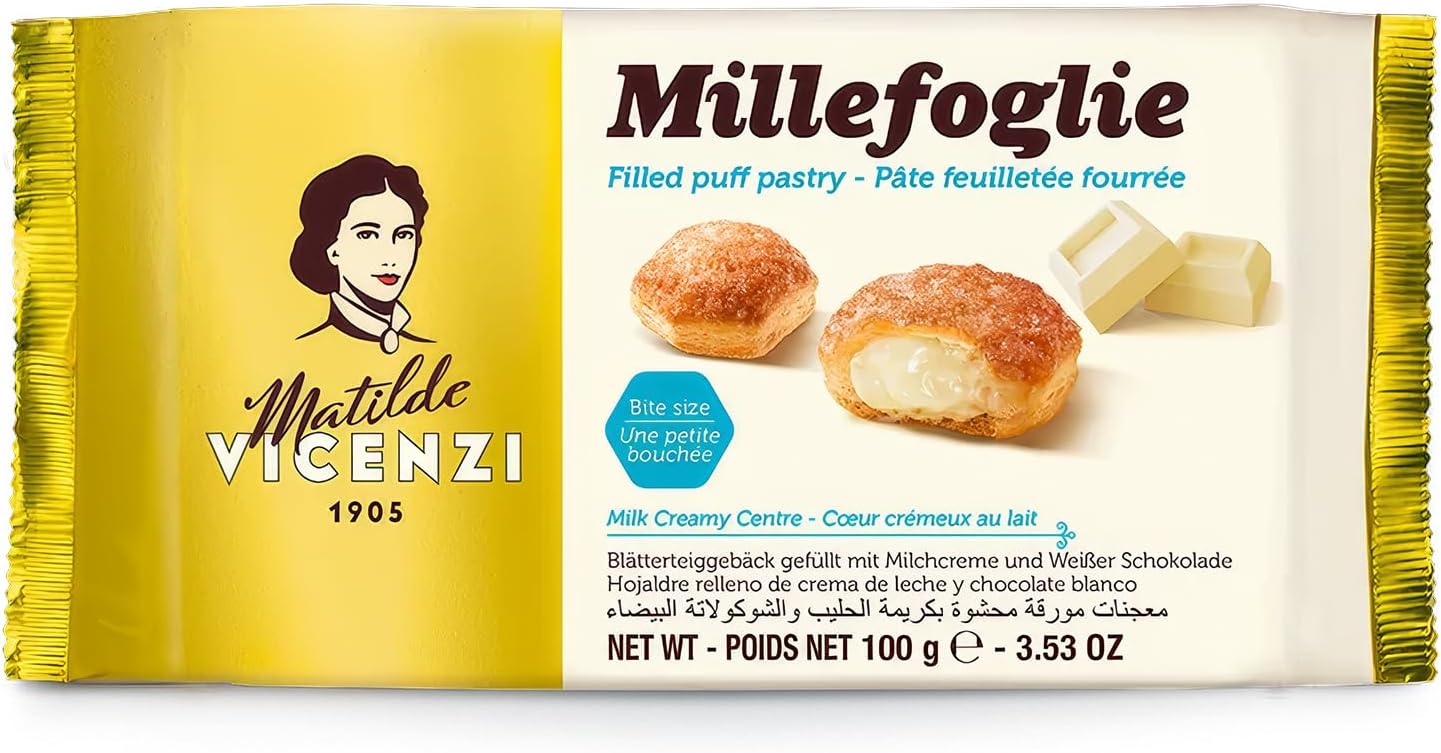 Matilde Vicenzi Bocconcini Milk Cream Puff Pastry 100 g