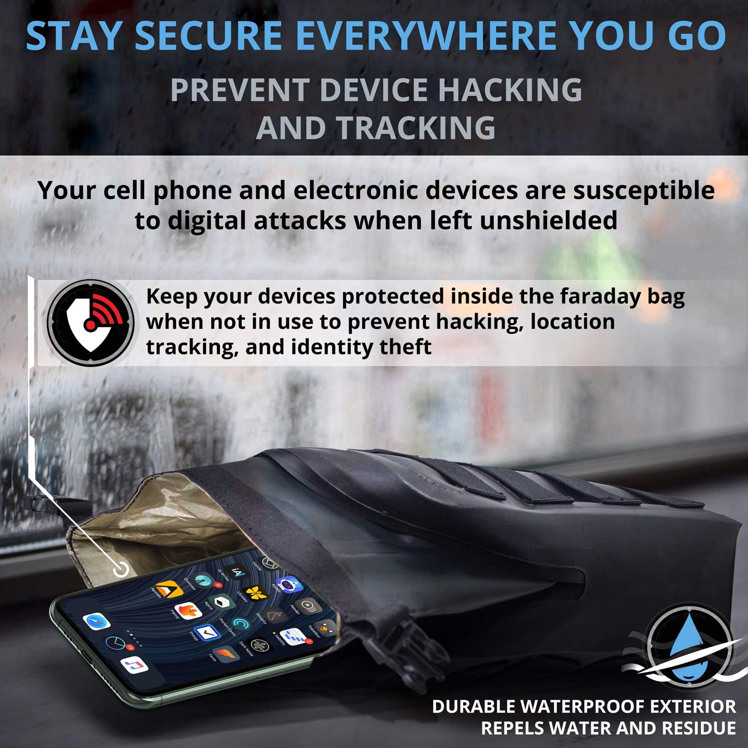 Mission Darkness Dry Shield MOLLE Faraday Pouch (2nd Gen) // Waterproof & Submergible Dry Bag + RF Shielding Liner. Signal Blocking, Anti-tracking, EMP Shield, Data Privacy, Electronic Device Security - Image 8