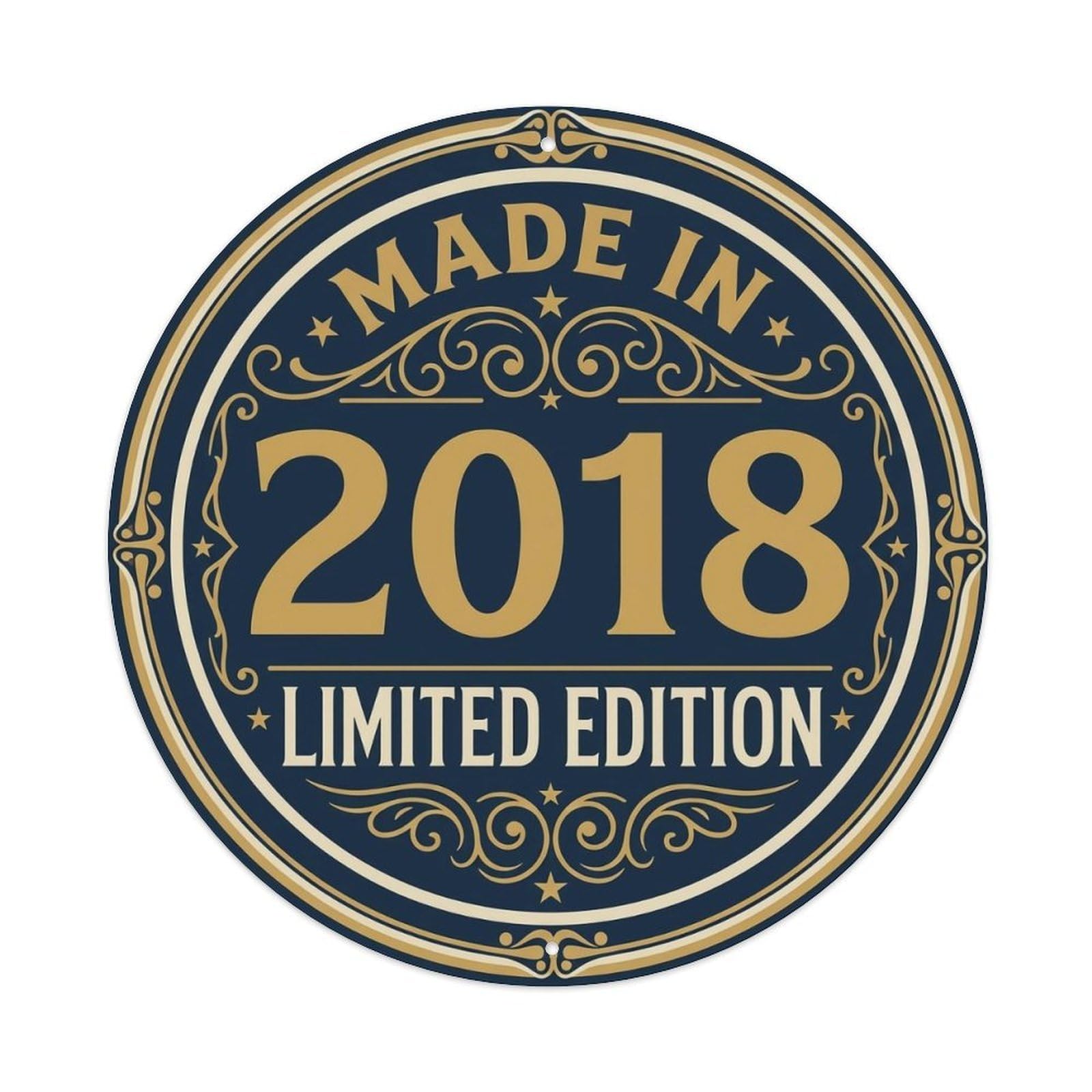 Okahys 8X8inch(20X20cm) Made In 2018 Limited Edition Metal Tin Sign