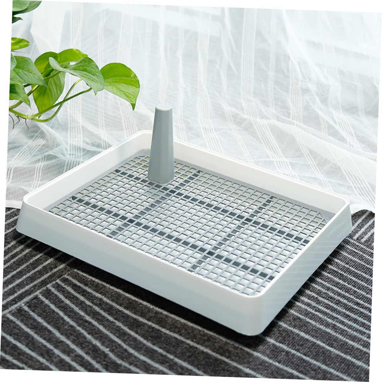 Toddmomy Potty Training Pan Dog Toilet Grid Litter Tray Pet Urine Pan Non-Slip Dog Potty Thickened Design