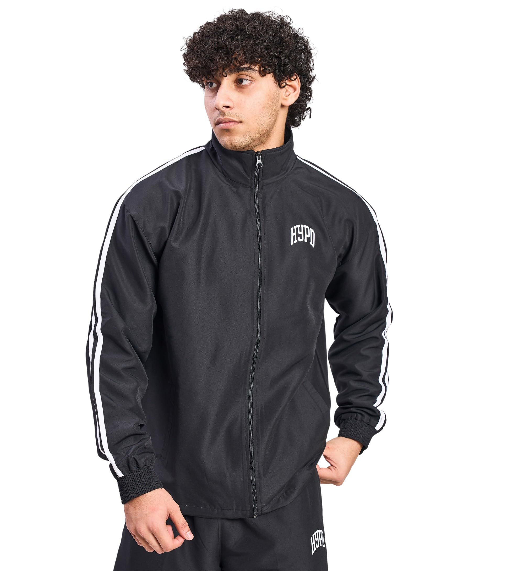 Track Jacket For Men, Blue Urban Jacket, Loose Fit, Full-Zip Closure on Jacket, Two Pocket Styling, Draw Cord at Bottom-image-20