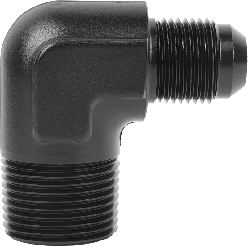 Adaptador de conexão 8AN macho para 3/4" NPT EVIL ENERGY em alumínio – Curva de 90°